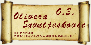 Olivera Savuljesković vizit kartica
